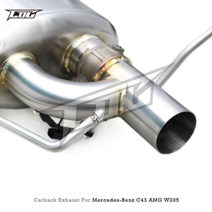 Tuyaux d'échappement Catback pour Mercedes-Benz C43 AMG w205 3.0T 2019-2024 Boska Racing en acier inoxydable avec silencieux à valve - Product Image 3