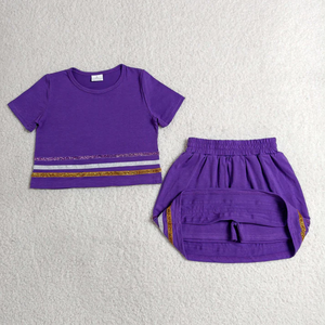 Conjuntos de Ropa de Verano para Bebés y Niñas, Camisetas de Manga Corta a Rayas, Faldas y Pantalones Cortos - Product Image 2