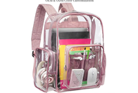Sac à dos transparent en PVC robuste pour étudiants et adultes, personnalisable en gros