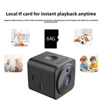 Caméra WiFi sans fil HD 1MP AS02, vision nocturne infrarouge, surveillance à distance, stockage sur carte TF, mini caméra pour la sécurité domestique