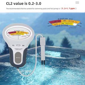 Analyseur de qualité de l'eau numérique portable J&R, testeur de <span class=keywords><strong>pH</strong></span>, de CL2, de niveau de chlore résiduel, pour piscine et <span class=keywords><strong>spa</strong></span> - Product Image 3