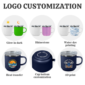 5oz Stainless Steel inner plastic outer Coffee Mug mini shot <strong>glass</strong> with handle lid kids cup customize logo - Product Image 5