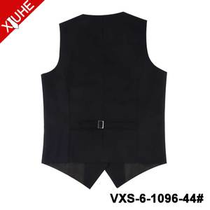 Logrotr-Chaleco clásico para hombre, ropa Formal de color negro <span class=keywords><strong>s</strong></span>ólido, bordado personalizado - Product Image 4