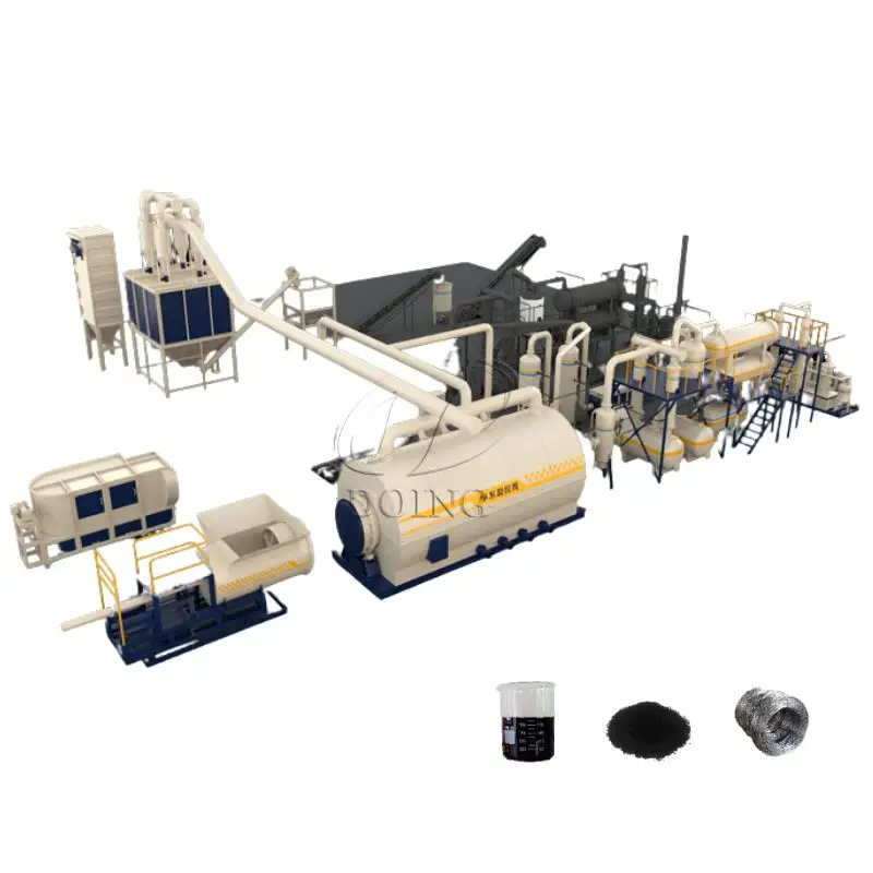 100kg-20tpd Waste Tire/Plastic/Oil Sludge Pyrolysis Plant Convert Solid Waste To Fuel Oil Pyrolysis Machine