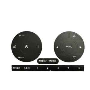 Pegatina de Reparación para Botones de Radio Fiat 500, Cubierta Adhesiva de PVC Negra para Controles de Audio y Multimedia - Product Image 4