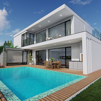 Porte coulissante moderne en aluminium sur mesure à rupture de pont thermique avec verre, design pour patio, pour le marché australien, villa, maison, balcon, vente en gros