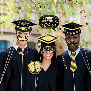 Huancai - 30 Accesorios para Fotomatón de Graduación de Abogado con Palitos, Kit de Accesorios para Selfies para Fiestas de Graduación de la Facultad de Derecho - Product Image 6