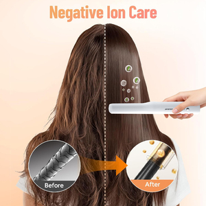 Mini Plancha Inalámbrica para Flequillo, Recargable Tipo-C, Anti-Frizz, Herramienta <span class=keywords><strong>de</strong></span> Fijación <span class=keywords><strong>de</strong></span> <span class=keywords><strong>Cabello</strong></span> <span class=keywords><strong>de</strong></span> Emergencia - Product Image 3