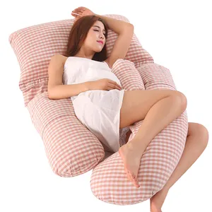 Bantal hamil benang tinggi bantal tidur ramah kulit Ibu bantal peluk, bantal wedge bersalin dukungan badan