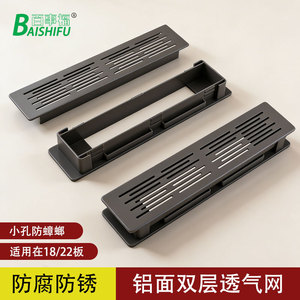 Grille de ventilation en aluminium double couche respirante 18mm 22mm pour armoire, dissipation thermique - Product Image 2