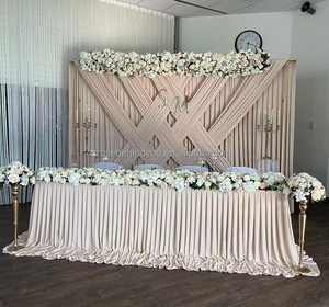 Thiết Kế Mới 20ftx10ft Tổ Chức Sự Kiện Đảng Sân Khấu Màu Đỏ Trắng Tấm Swag Sequin Vải Đám Cưới <span class=keywords><strong>Backdrop</strong></span> Rèm Cho Trang Trí Nền - Product Image 3