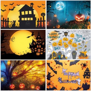5x7ft Night Halloween Themed Photography <strong>Background</strong> for Birthday Party Decorations and Photo Booths - Product Image 2