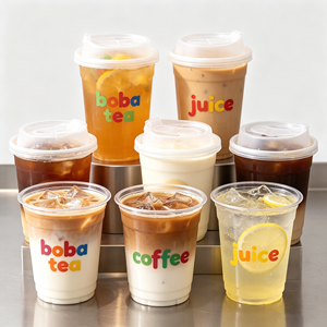 Gobelets à dessert jetables en plastique PS de 9 oz et mini-gobelets de 2 oz pour fêtes, plats à emporter, mariages, Noël, voyages, avec logo personnalisable, pour café - Product Image 1
