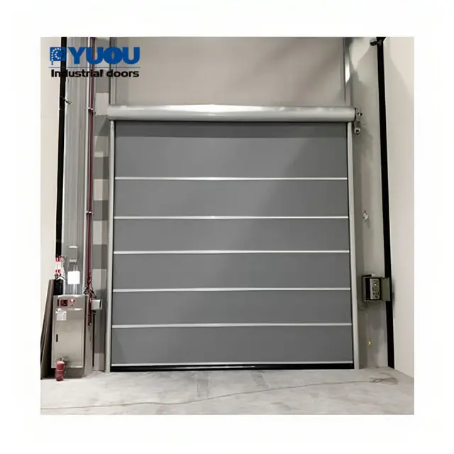 PVC High Quality Roller Shutter Moving Quick Windproof Automatic Stacking Fast Industrial Sliding Industrial Doors