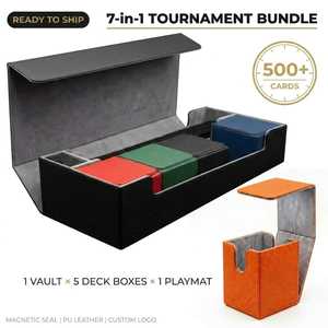 Paquete de Colección 7 en 1 |   <span class=keywords><strong>Caja</strong></span> de almacenamiento grande con 5 compartimentos interiores y tapete de juego |   Almacenamiento TCG Definitivo para Commander Pokémon - Product Image 2