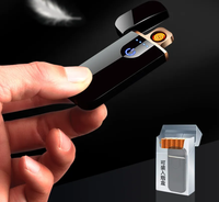 Briquet à induction d'empreintes digitales électrique rechargeable Offres Spéciales torche coupe-vent USB pour les fumeurs en métal en alliage de zinc