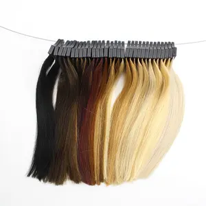 Haiyi Color ring Hair Chart 100% Human Hair Color Ring With 40 Colors For Hair Extensions