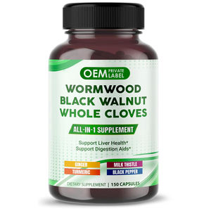 All-in-1 Absinto Noz Preta Cravo Inteiro Cápsulas com Gengibre Cardo Mariano Açafrão Suplemento Pimenta Preta Suporta Fígado - Product Image 1