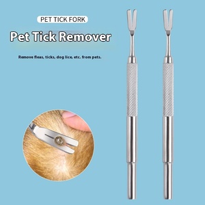 Fourche <span class=keywords><strong>anti</strong></span>-tiques en acier inoxydable pour animaux <span class=keywords><strong>de</strong></span> compagnie Peigne à puces Outil <span class=keywords><strong>anti</strong></span>-tiques professionnel Convient aux animaux <span class=keywords><strong>de</strong></span> compagnie <span class=keywords><strong>de</strong></span> différentes tailles - Product Image 2