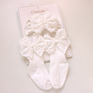 Cappelli da bambino primavera e autunno cappelli da principessa per bambina carina cappelli da <span class=keywords><strong>casa</strong></span> per neonato Set di calza - Product Image 3