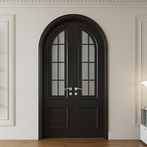 Double <span class=keywords><strong>porte</strong></span> en bois massif moderne style crème française arquée imperméable pour l'intérieur magasins de vêtements américains chambres à coucher - Product Image 3