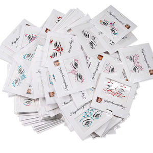 5/1 Piezas <span class=keywords><strong>de</strong></span> Pegatinas <span class=keywords><strong>de</strong></span> Tatuaje Facial con <span class=keywords><strong>Diamantes</strong></span> <span class=keywords><strong>de</strong></span> Imitación Coloridos Aleatorios, Pegatinas Temporales con Purpurina <span class=keywords><strong>para</strong></span> <span class=keywords><strong>Mujer</strong></span>, Impresión Ecológica, Pegatinas DIY <span class=keywords><strong>para</strong></span> Fiestas - Product Image 5