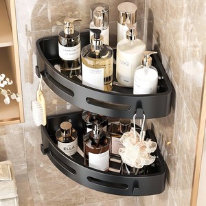 Perforation-Free Bathroom Triangle Storage <b>Shelf</b> <b>Wall</b> <b>Mounted</b> Bathroom Toilet Washstand Shower Corner Storage <b>Shelf</b> - Product Image 3