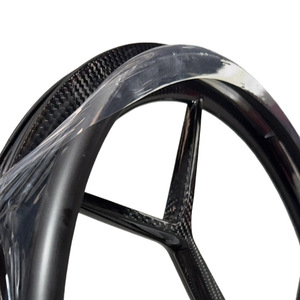 Ruedas de Fibra de Carbono de 24 Pulgadas para Sillas de Ruedas Deportivas, Equipo de Movilidad Manual, Color Negro - Product Image 1