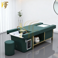Chaise de salon de coiffure et de spa avec fonction de levage électrique du dos, thérapie, pédicure, lavage des cheveux, lit de massage thaïlandais avec pédicure