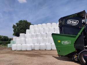 فيلم تغليف بلاستيكي للعشب الزراعي، غلاف لفائف السيلاج، فيلم مطاطي للحبوب 75سم*1500م*25مل - Product Image 2