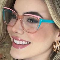 Montura de Gafas Ópticas de Moda para Mujer, Diseño Ojo de Gato, Material AC TR90, Bloqueo de Luz Azul, Anti-Luz Azul, para Miopía y Lectura