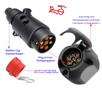 Connecteur de prise de remorque en plastique TAPLUS de haute qualité 7 voies 12V/24V