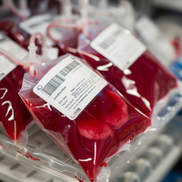 Étiquettes de transfusion holographiques à l'épreuve de l'huile-Étiquettes adhésives en vinyle pré-imprimées Transport d'échantillon amovible pour autocollants d'échantillons froids