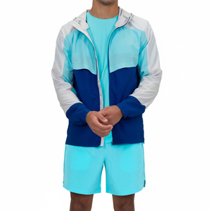 ชุดวอร์มผ้าไนลอนของผู้ชายเสื้อกันลม2ชิ้นชุดวอร์มกันน้ำดีไซน์ใหม่ชุดกันลม2ชิ้นสำหรับเด็กผู้ชายตามสั่ง - Product Image 1