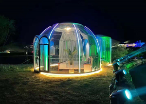 <span class=keywords><strong>Casa</strong></span> Container Moderna per Glamping e <span class=keywords><strong>Campeggio</strong></span> di Lusso, <span class=keywords><strong>Casa</strong></span> a Bolla Trasparente con Tenda a Cupola in Policarbonato - Product Image 4