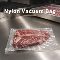 Sac sous vide en nylon transparent de qualité alimentaire, robuste, pour la portionnement de bœuf à os pour les restaurants et les barbecues