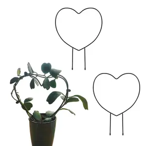 Железная лоза для поддержки растений, цветочный обруч, венок, набор, металлическая посадка, решетка, альпинистские растения, в форме сердца, «сделай сам», цветочное кольцо