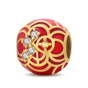 <span class=keywords><strong>Abalorios</strong></span> para Pulsera DIY <span class=keywords><strong>de</strong></span> Año Nuevo con Colgante <span class=keywords><strong>de</strong></span> Corazón Plateado y Diseño <span class=keywords><strong>de</strong></span> Carpa Dorada con Zirconia que Atrae la Riqueza, Chapado en Oro, Unisex - Product Image 6