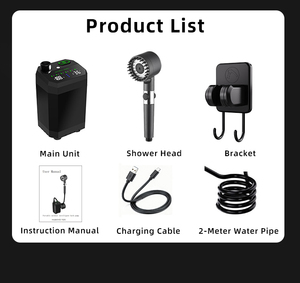 New Function 6000mAh Portable <b>Shower</b> Pump with <b>Light</b> 5 Spray Modes Fahrenheit Display IPX8 Waterproof Ideal <b>for</b> Outdoor Camping - Product Image 6