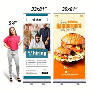 80x200cm Standard Roll up <b>Banner</b> Stand Custom Printed Retractable Display for Trade Show Advertising Event - Product Image 3