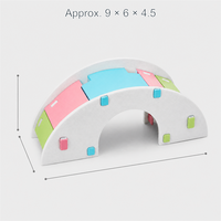 Maisonnette pour hamster en mousse PVC à assembler, pont à bascule pour petits animaux, nid, villa, chalet, jouet durable et léger pour usage intérieur, doré