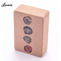 Grande brique de yoga en bois carrée personnalisée avec impression UV et étui