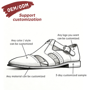 Oxfords de Hombre Estilo Británico con Hebilla Calada Personalizada OEM, de Piel de Vacuno, Tejidos Romanos de Verano, con Punta Puntiaguda, Casuales, Modernos, Cómodos y Transpirables - Product Image 5