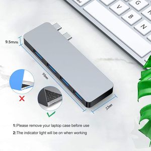 Adaptador de 4 puertos <span class=keywords><strong>USB</strong></span> <span class=keywords><strong>3</strong></span>,0 y <span class=keywords><strong>Thunderbolt</strong></span> <span class=keywords><strong>3</strong></span> Estación de acoplamiento para Computadora Portátil para MacBook Pro/Air Type-<span class=keywords><strong>C</strong></span> Hub con disponibilidad en stock - Product Image 6