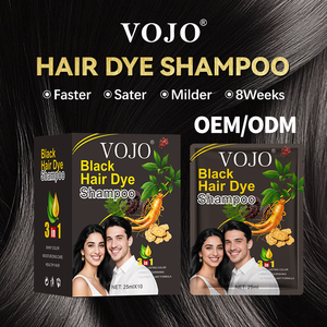 VOJO Shampoo Colorante per Capelli <span class=keywords><strong>Castano</strong></span> Scuro in Bustina 25ml*10 Formula Naturale a Base Vegetale Senza Ammoniaca Vendita all'Ingrosso Diretta dalla Fabbrica - Product Image 4