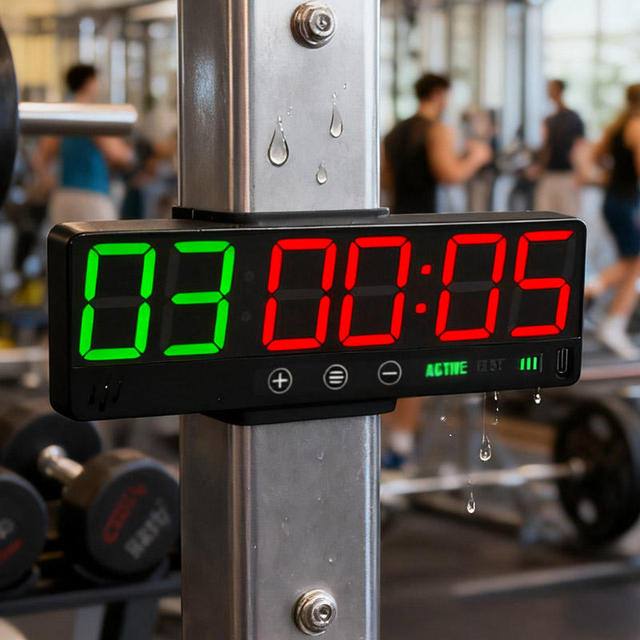 POWER TIGER  Electronic Large Number Display LED Digital Countdown Clock Interval Fitness Workout Timer Indoor Home Gym
