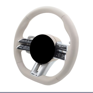 2025 nuevo modelo para <span class=keywords><strong>Mercedes</strong></span> Benz 2023 2022 B200 CLA <span class=keywords><strong>E220</strong></span> <span class=keywords><strong>AMG</strong></span> CLE volante de cuero blanco Coche - Product Image 1