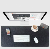 Tapis de bureau en feutre double couche de qualité supérieure, base antidérapante en silicone, grand tapis de table de bureau imperméable