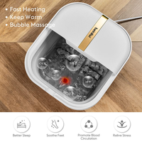 Baignoire de massage des pieds pliable avec rouleaux manuels, chauffage automatique, maintien au chaud, bassin de spa électrique filaire 110V/220V 50-60Hz, soulagement du stress