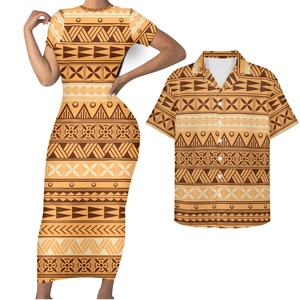 Livraison directe, ensembles de vêtements de couple hawaïens d'été personnalisés, t-shirts pour hommes, vêtements pour femmes grandes tailles - Product Image 5